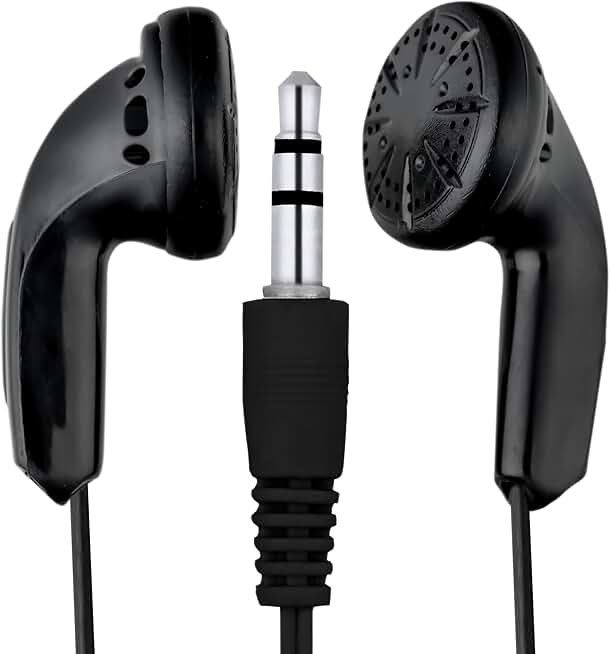 Pack of 100 Black Earbuds for School Classrooms