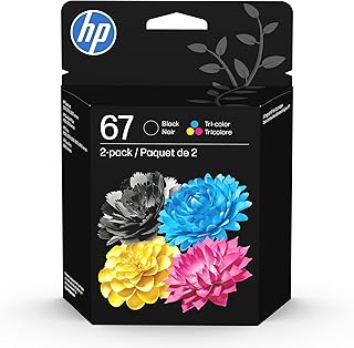 Black and tri-color ink cartridges, 2-pack