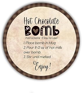 100 Round Hot Chocolate Bomb Labels, 2-Inch