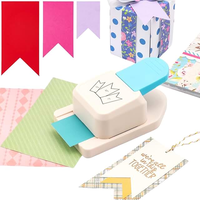 3-in-1 Tag Shape Paper Punch for Crafts