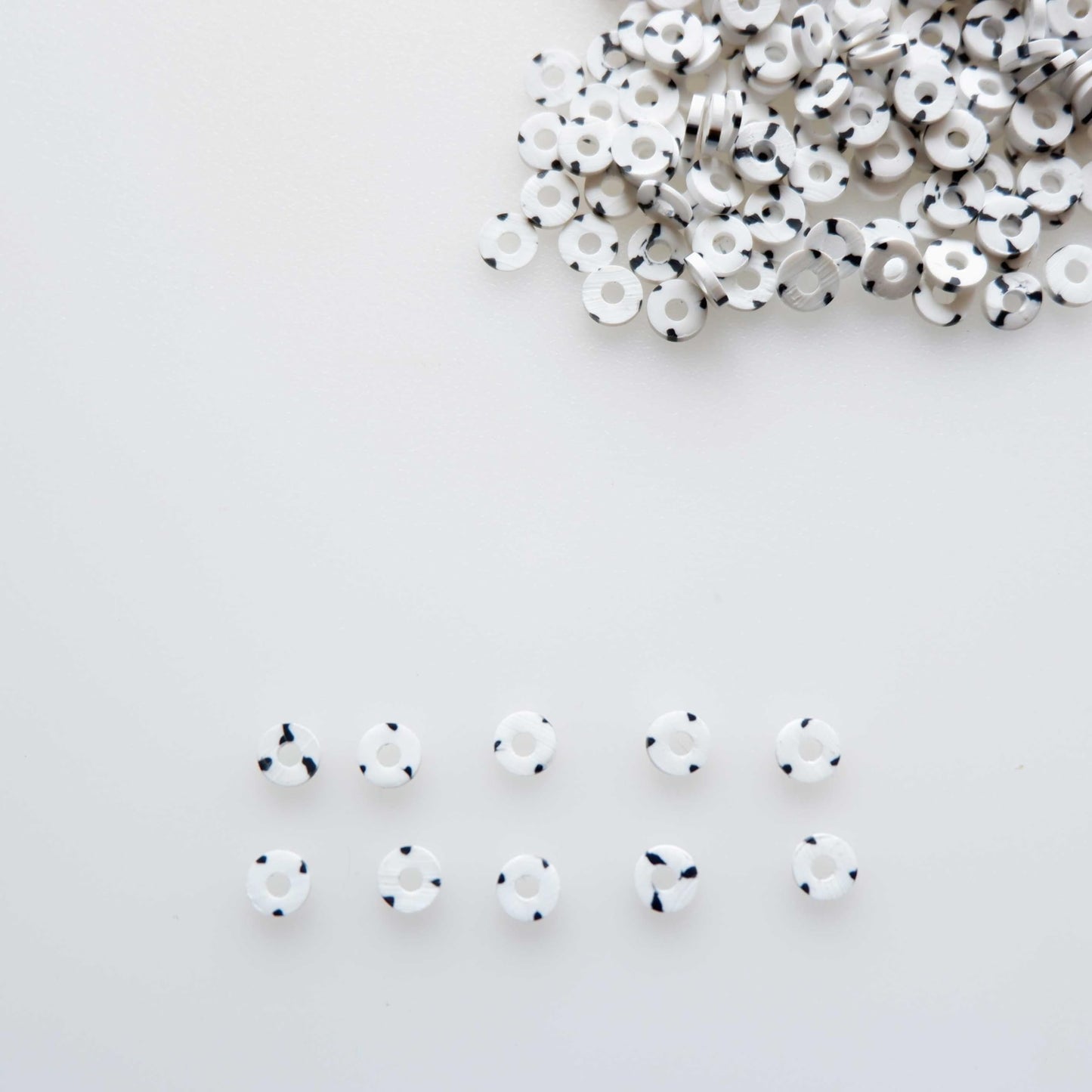 1150 Black and White Clay Beads for DIY Jewelry Making