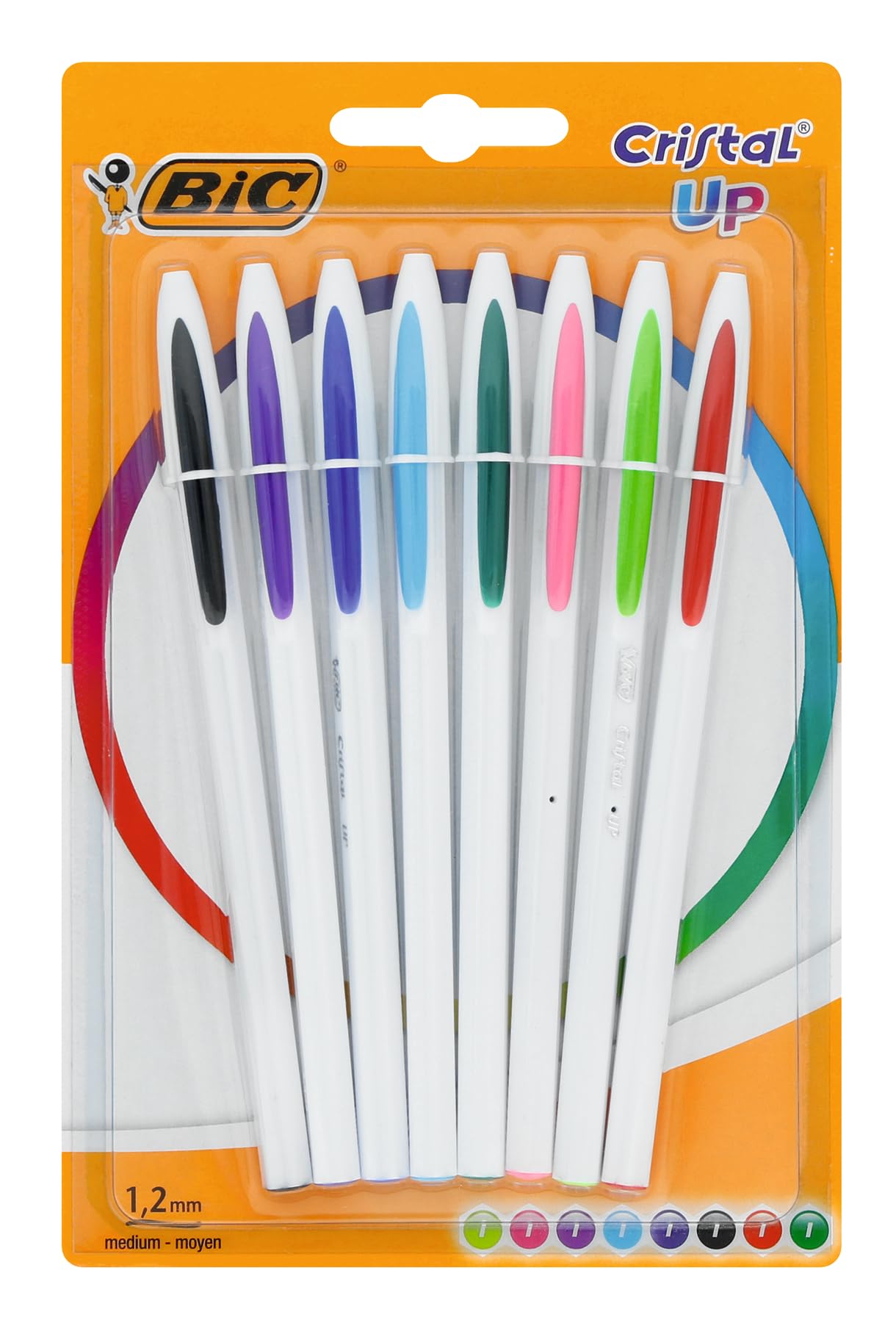 Pack of 8 Assorted Color Ballpoint Pens