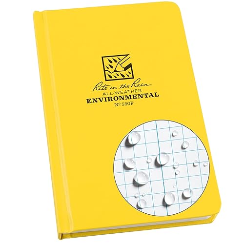Weatherproof hard cover notebook, 4.75" x 7.5"