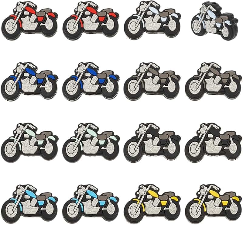 16pcs Colorful Cartoon Silicone Beads for Crafts