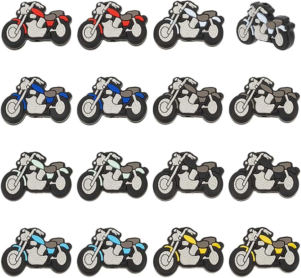 16pcs Colorful Cartoon Silicone Beads for Crafts
