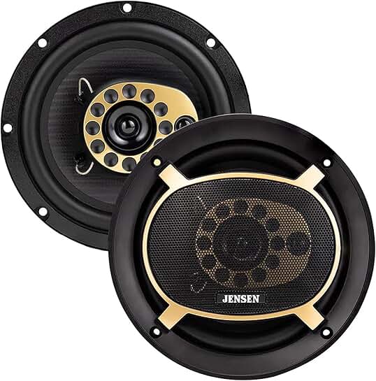 Pair of 6.5-inch 50W RMS 4-Ohm Full Range 3-Way Speakers