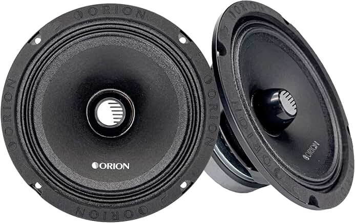 High Efficiency 6.5" Mid-Range Bullet Speakers (Pair)