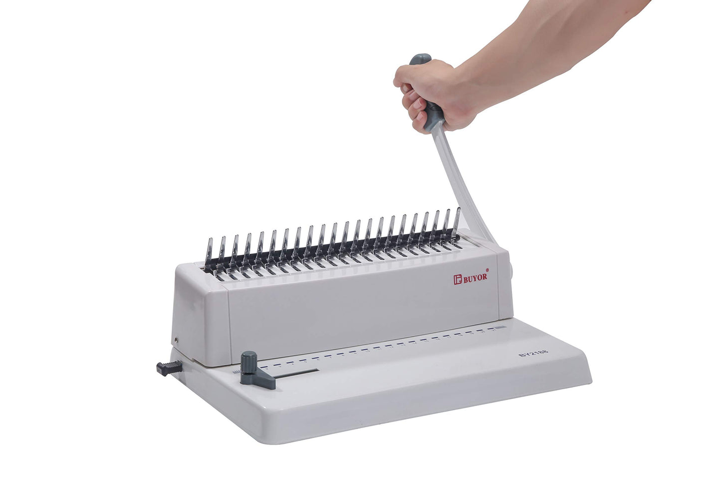 Manual 21-Hole Metal Comb Binding Machine, Punches 250 Sheets