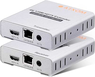 4K HDMI Extender Over Ethernet Up to 230ft with IR RS232 PoC