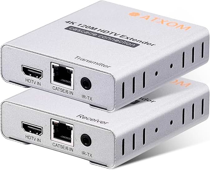 4K HDMI Extender Over Ethernet Up to 230ft with IR RS232 PoC
