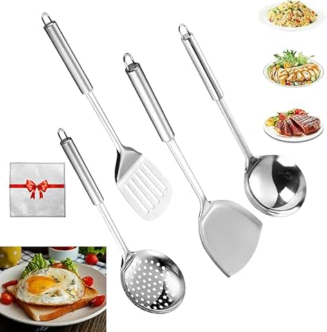 Pure Titanium Cooking Spatula Set (4 Pieces)