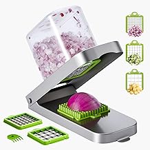 Vegetable Chopper with 3 Stainless Steel Blades
