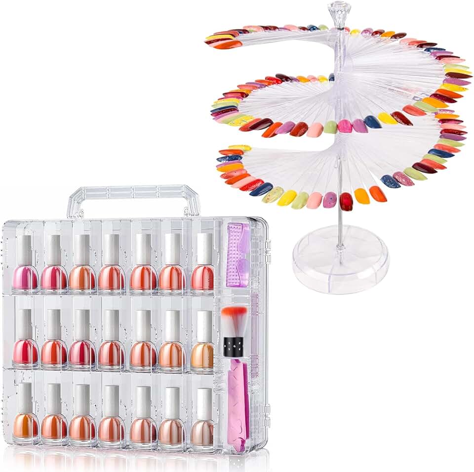 120-Piece Clear Nail Polish Swatch Organizer