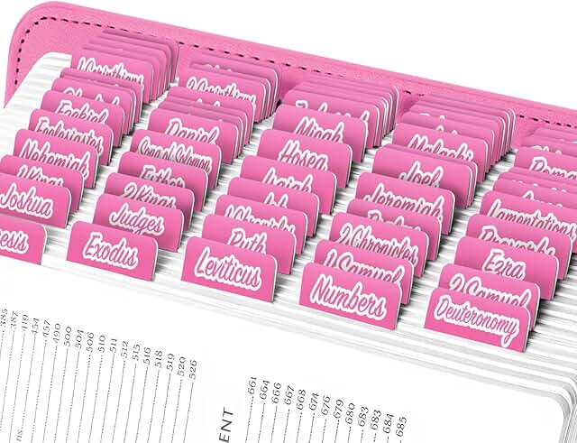 Hot Pink Bible Tabs for Old and New Testament