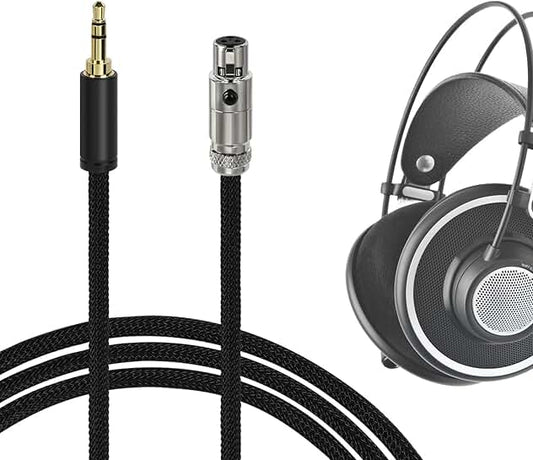 Braided Nylon Audio Cable for Headphones, 3.5mm to XLR, 4.9ft