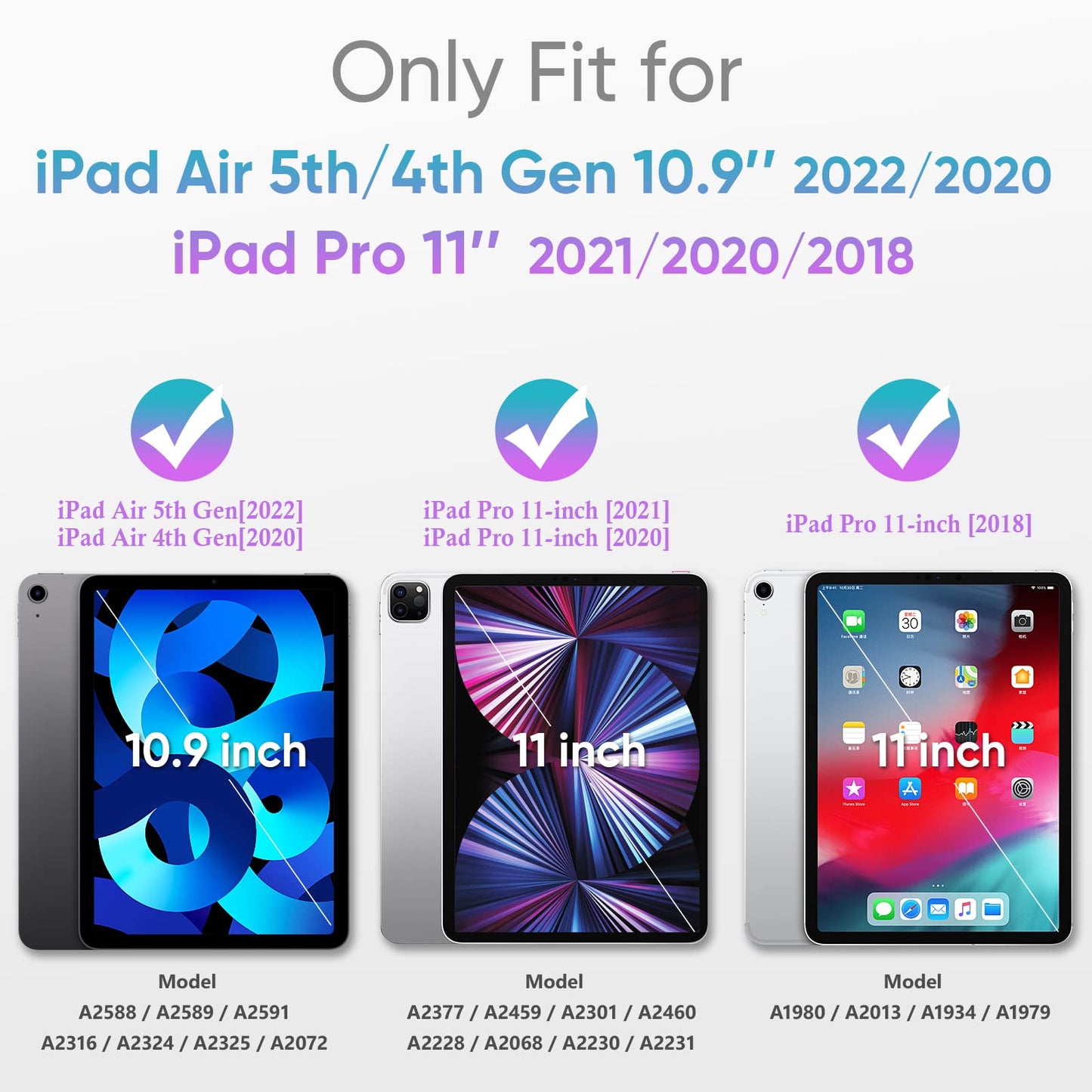 for iPad Air 5th/4th Generation Case iPad 10.9 Case 2022 2020 Full Protection Shockproof Case with Screen Protector [360 Rotatable Hand Strap Kickstand] Functional Cover for iPad Pro 11, Black
