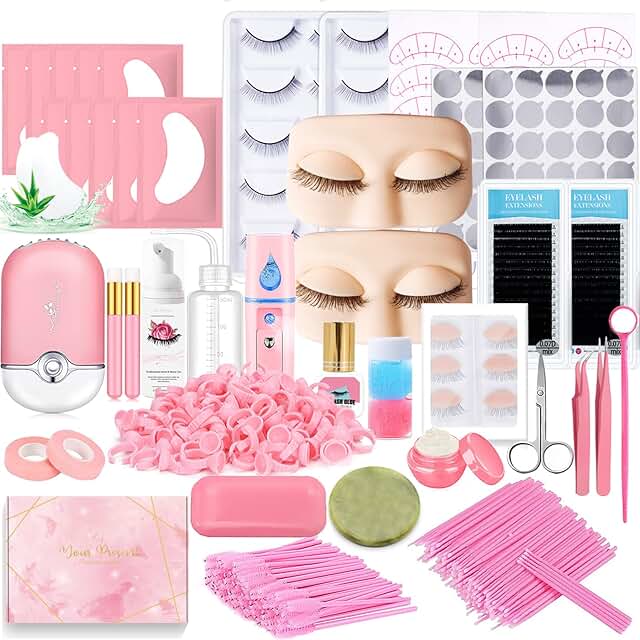 Professional Lash Extension Kit with Practice Strips