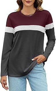 Long Sleeve Color Block Tunic for Women