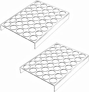 2-Pack Clear Acrylic Coffee Pod Holders with 35 Slots