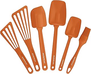Large 6-Piece Nylon Kitchen Tool Set in Orange