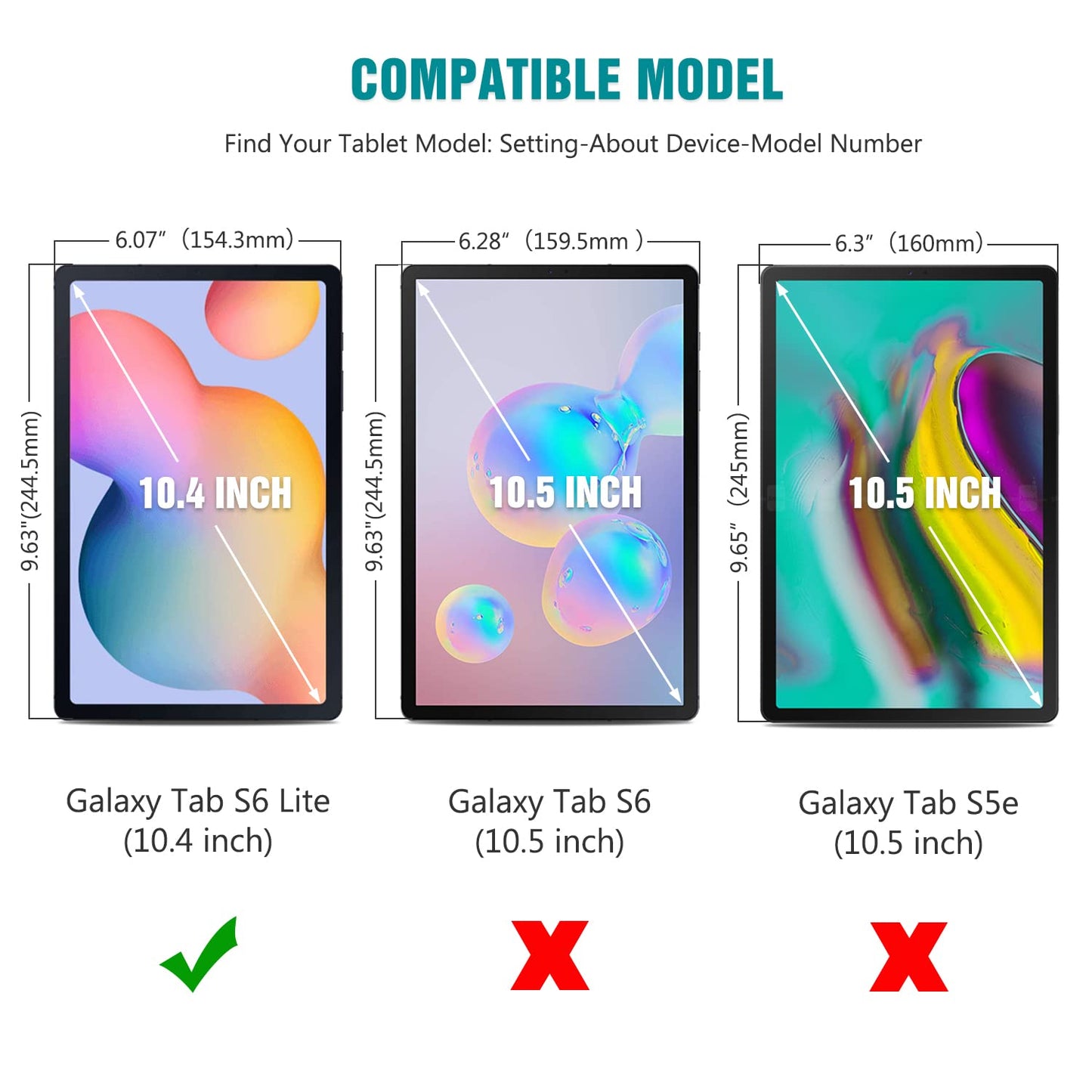 2 Pack HD Tempered Glass Screen Protector Compatible with Samsung Galaxy Tab S6 Lite 10.4 inch with Alignment Frame