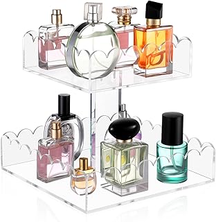 Two-Tier Scalloped Acrylic Bathroom Storage Organizer
