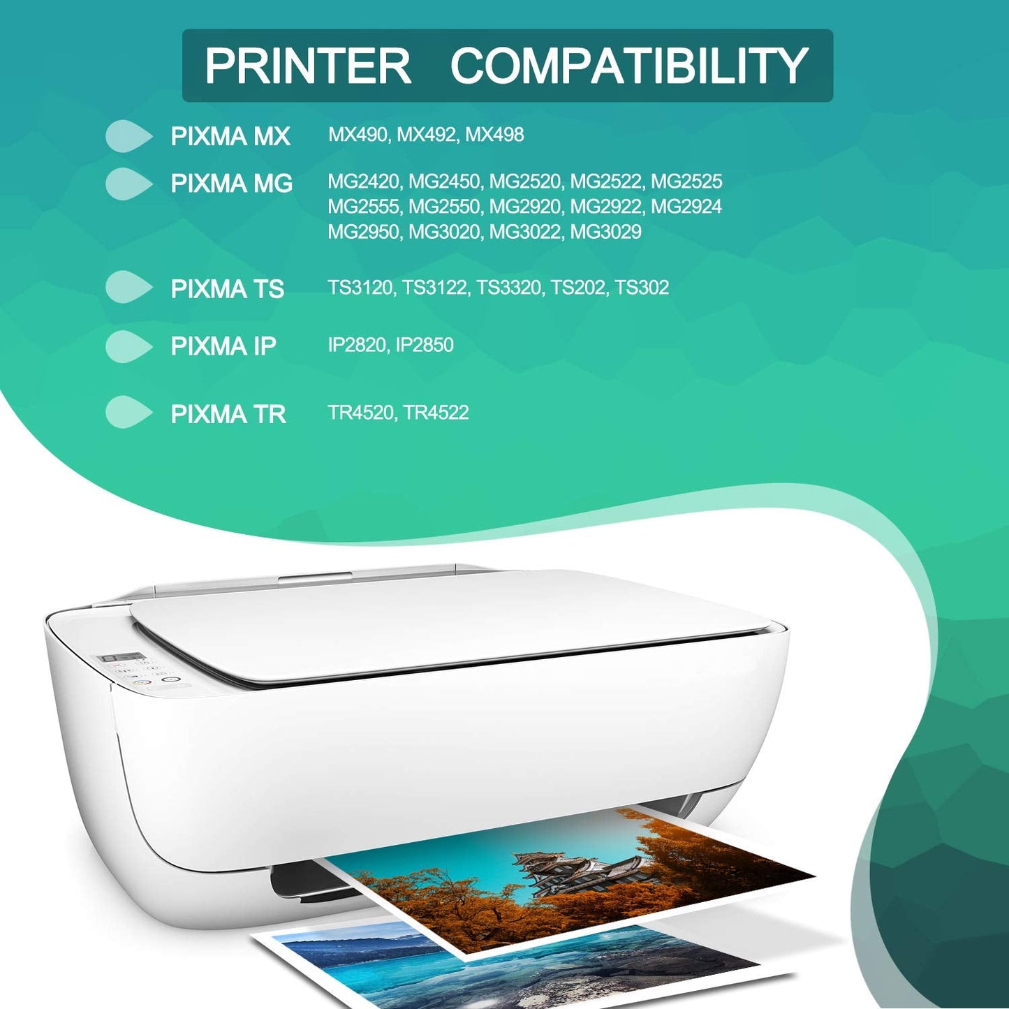 Remanufactured Ink Cartridges 245 and 246 Replacement for Canon PG-245XL CL-246XL PG-243 CL-244 for Canon PIXMA MX492 MX490 MG2920 MG2922 MG2420 IP2820 Printer (1 Black 1 Tri-Color)