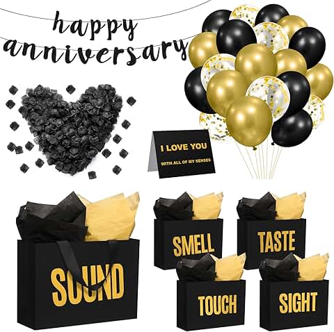 Five Senses Anniversary Gift Set with Banner and Decorations