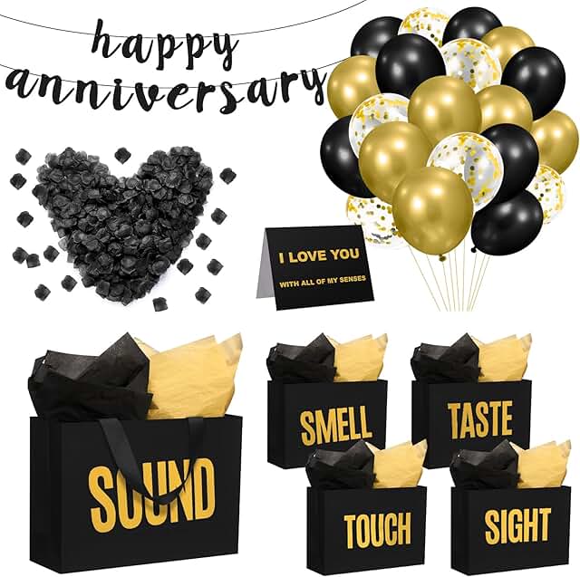 Five Senses Anniversary Gift Set with Banner and Decorations