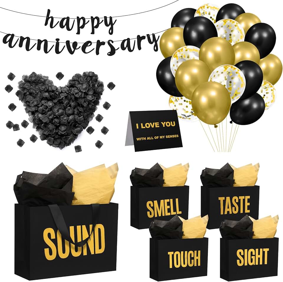 Five Senses Anniversary Gift Set with Banner and Decorations