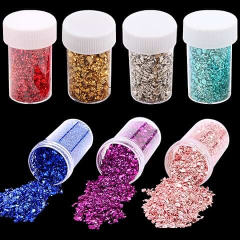 Crushed Glass in 7 Colors for Resin Art and Crafts