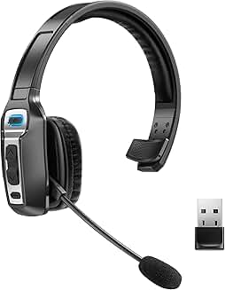 Wireless Bluetooth Headset with Noise Canceling and Mute