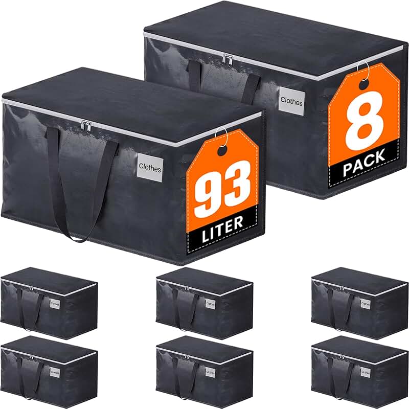 Heavy Duty Moving Bags with Handles, 4 Pack