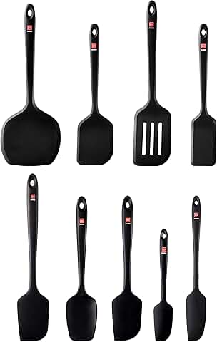 9-Piece Silicone Kitchen Utensil Set for Cooking and Baking