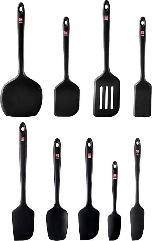 9-Piece Silicone Kitchen Utensil Set for Cooking and Baking