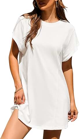 Women’s Short Sleeve Loose Fit Summer Tunic Top