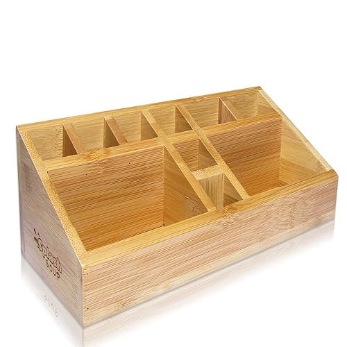 Small Bamboo Organizer for Desk and Home Storage