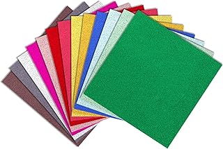 200 Sheets Glitter Cardstock, 12"x12", 20 Colors