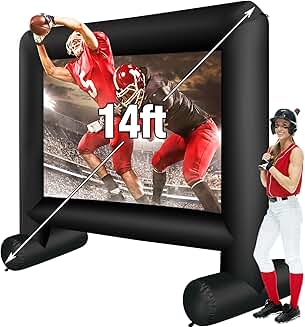 14-Foot Indoor/Outdoor Inflatable Movie Screen with Carry Bag
