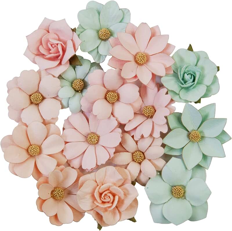 Multicolored Flower Craft Embellishments