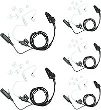 Acoustic Tube Headset with Microphone for Two-Way Radio 5-Pack