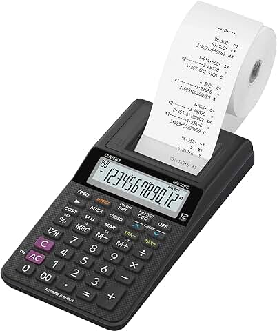 Mini Desktop Printing Calculator with 12-Digit Display