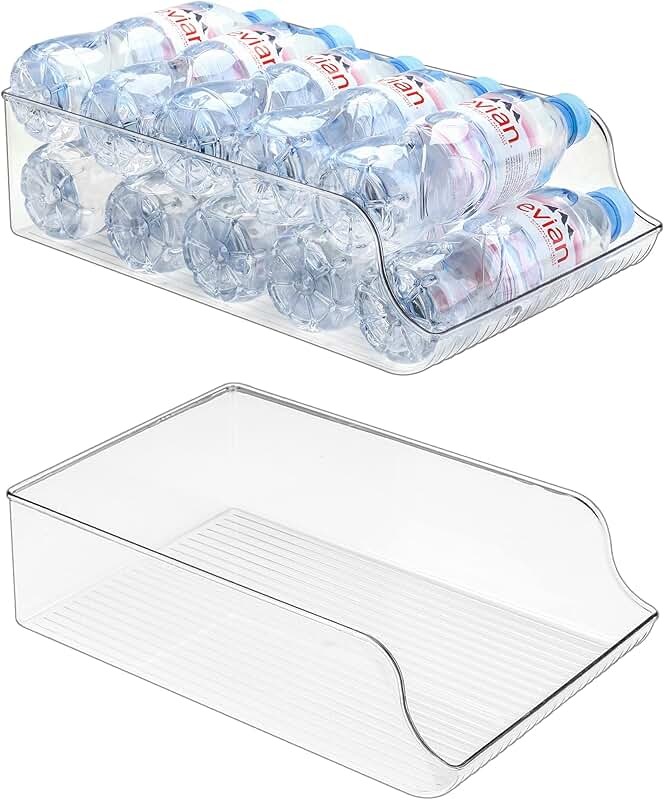 Large Bamboo Storage Box with Removable Tray, 3 Glass Jars & Brushes