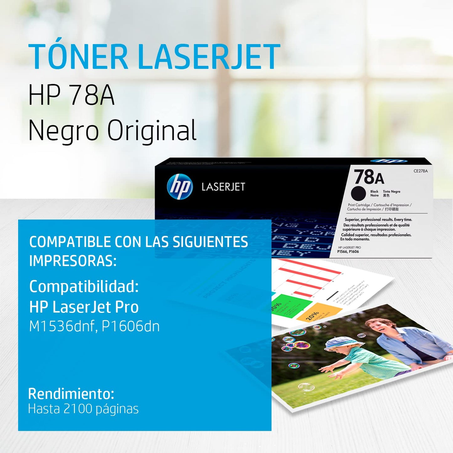Original 78A Black Toner Cartridges (2-pack) | Works with LaserJet Pro P1566, P1606 Series, LaserJet Pro MFP M1536 Series | CE278D