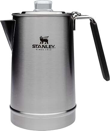 Large Stainless Steel Coffee Percolator with Wide Mouth
