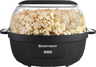 Large 6 Qt Hot Oil Popcorn Popper with Lid and Stirring Rod