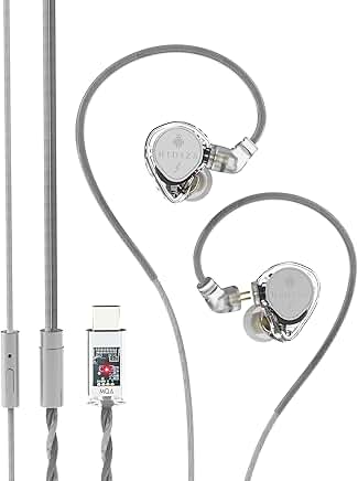 Wired USB-C Earbuds with Dual Magnetic Drivers and In-Line Control