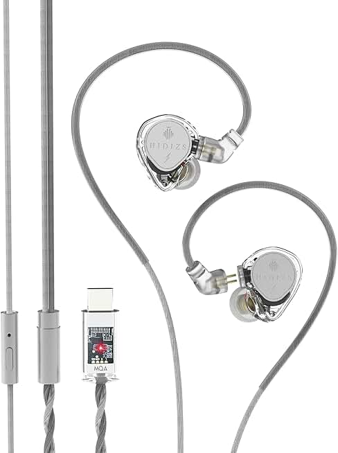 Wired USB-C Earbuds with Dual Magnetic Drivers and In-Line Control