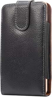 Leather Vertical Phone Holster with Belt Clip for iPhone and Galaxy