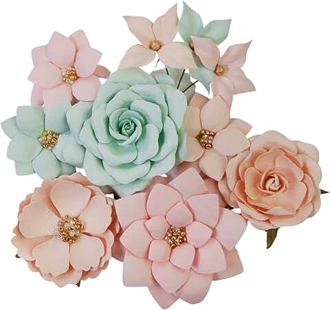 White flower craft embellishment